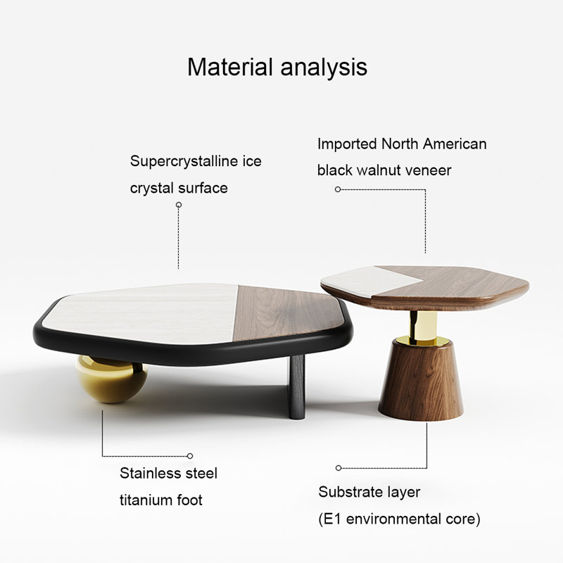 Table basse Creative en pierre supercristalline