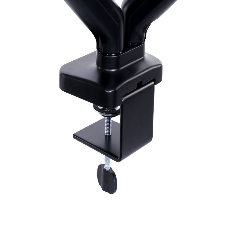 Dual Arm Black Adjustable Desktop Monitor Mount