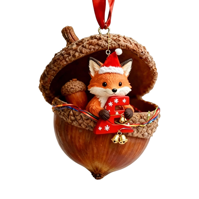 Ensemble de bracelets faits main en résine, ornements mignons représentant une forêt avec un lapin, un cerf et un hérisson, pendentif arbre