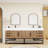 Jessica 84 " W Free Standing Wall Mounted Single Double Single Vanity Bathroom Vanity With Stone Top-1759110907