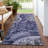 Carmina Blue Washable Indoor-Outdoor Rug - -258060643