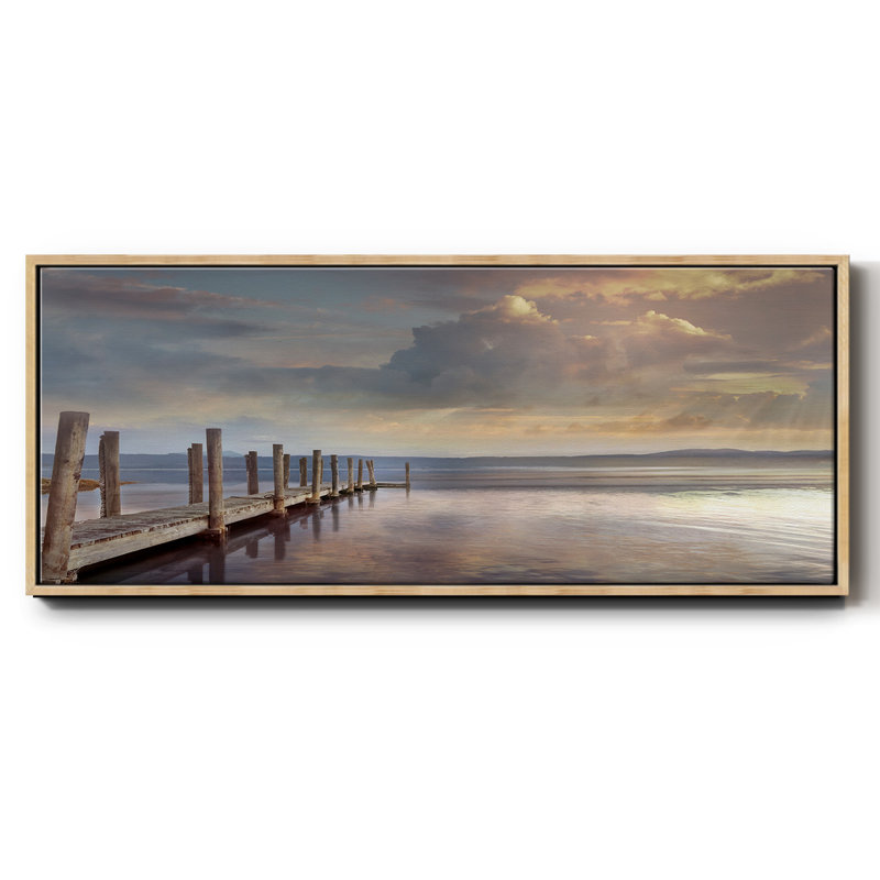 «Evening Reflection», peinture sur toile encadrée, Naturel, H 24 po x l 60 po