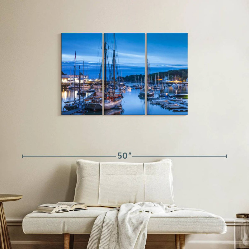 Sebbie Camden Harbor In Maine, 24" H x 38" W