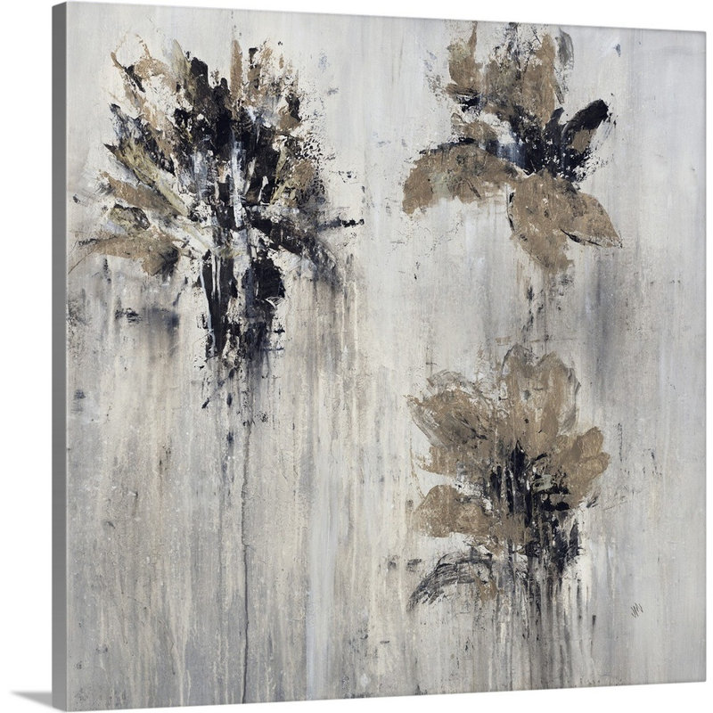 « pétale en métal », peinture sur toile, Toile tendue, H 12 po x l 12 po x p 1,25 po
