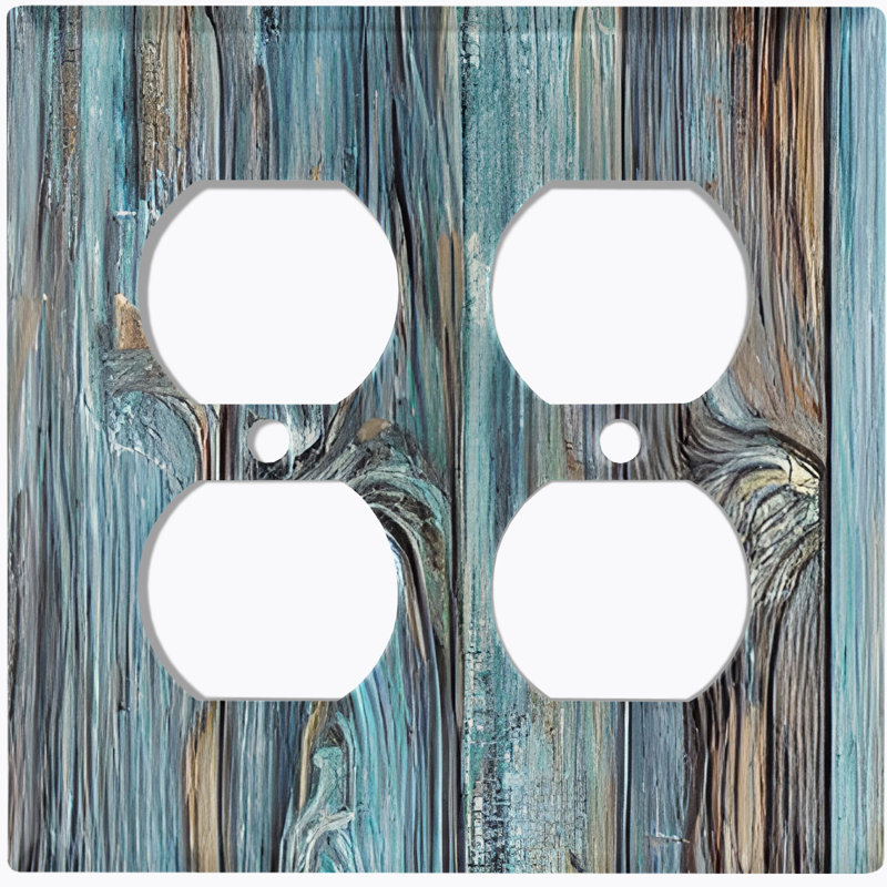 Plaque murale en bois 2 prises
