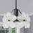 1 - Light Dimmable Single Pendant With 5 Glass Petal Shade-1396543668