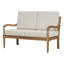 Ensemble de conversation d'extérieur en bois d'acacia avec coussins amovibles 2 pièces Eli