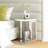 Melle Glass Side Table mirrored C Shape Pedestal Side Table with Storage