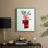 «Christmas Holiday Art» DCCCLXIX, reproduction d'art encadrée - bois massif