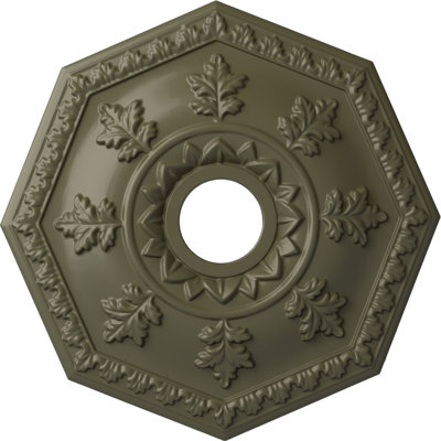 Médaillon de plafond Endurathane Nottingham, DO 18 po x P 3 1/2 po x P 1 1/2 po (convient aux auvents jusqu'à 4 5/8 po), finition tortue peinte à la main