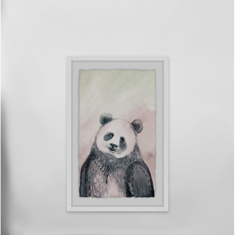 «Fluffy Panda», reproduction encadrée, H 30 po x l 20 po x P 1,5 po