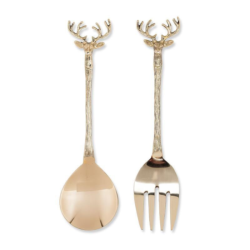 Couverts à salade Stag Head