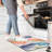 Floral Leaves Anti Fatigue Standing Kitchen Mat-271229402