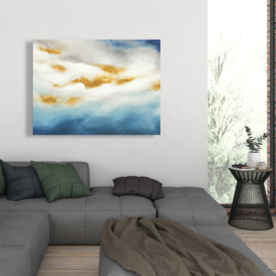 Abstract Landscape - Gold Contemporary Canvas for Home Decor