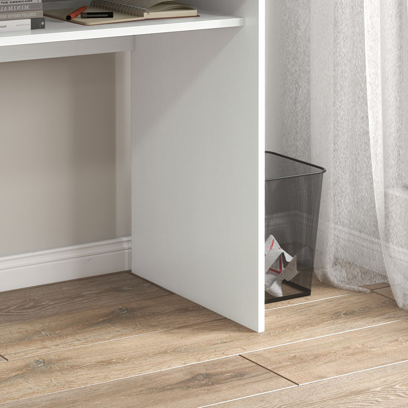 Ivana Solid Wood Writing Desk, White