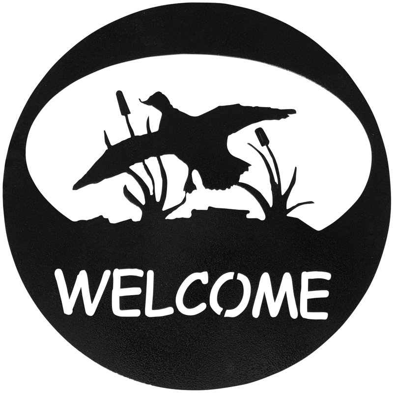 Cercle de bienvenue au canard, Noir martelé