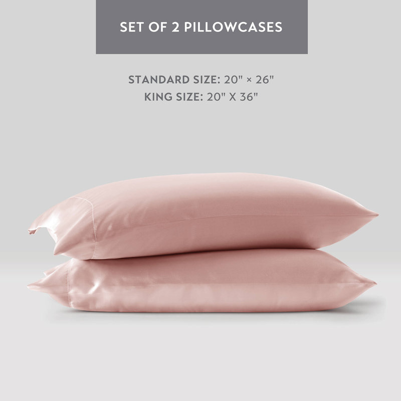 Navy Satin Standard/Queen Pillowcase Set