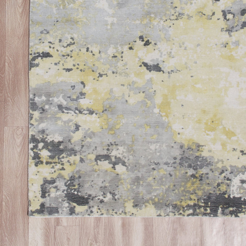 Hand Loomed Abstract Indoor Rug, Rectangle 2' x 3'