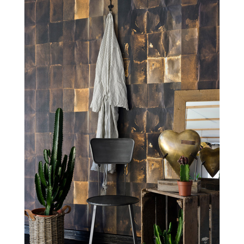 Impermanence Wallpaper Roll, Gold/Black