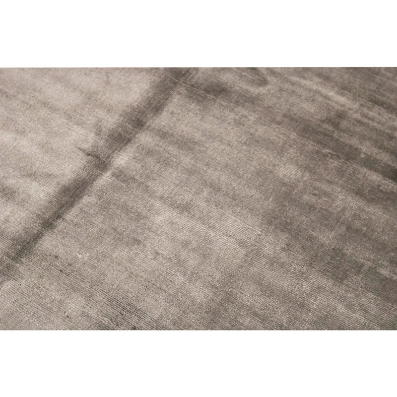 Tapis gris noué à la main de qualité unique en son genre