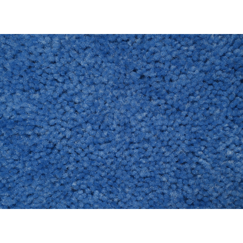 Ensemble de tapis pour salle de bain très doux de trois articles avec envers antidérapant Mccluney, Bleu électrique