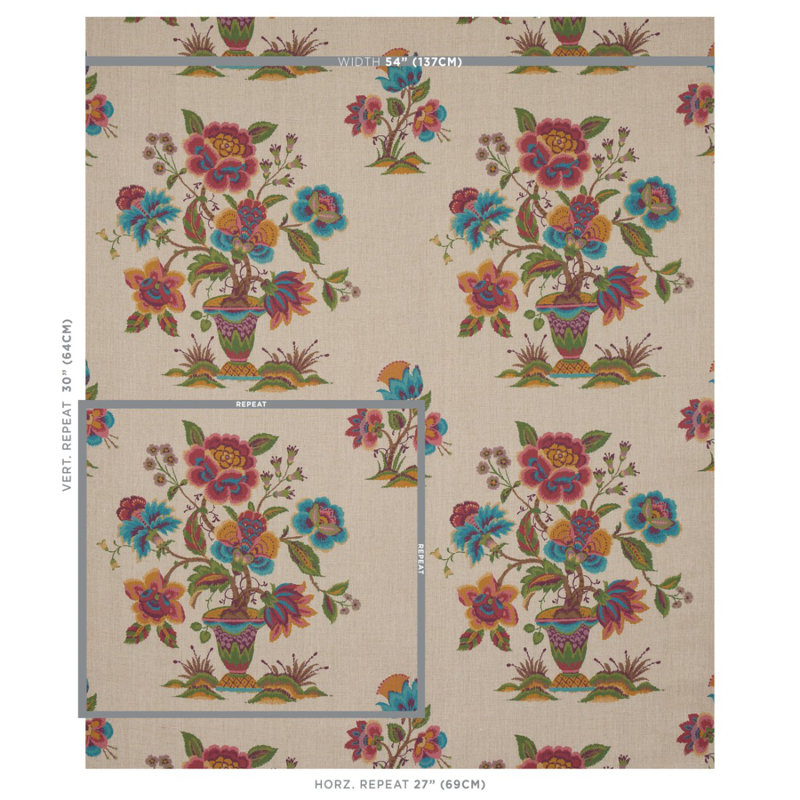 Tissu en lin Ashford, Mûre / naturel