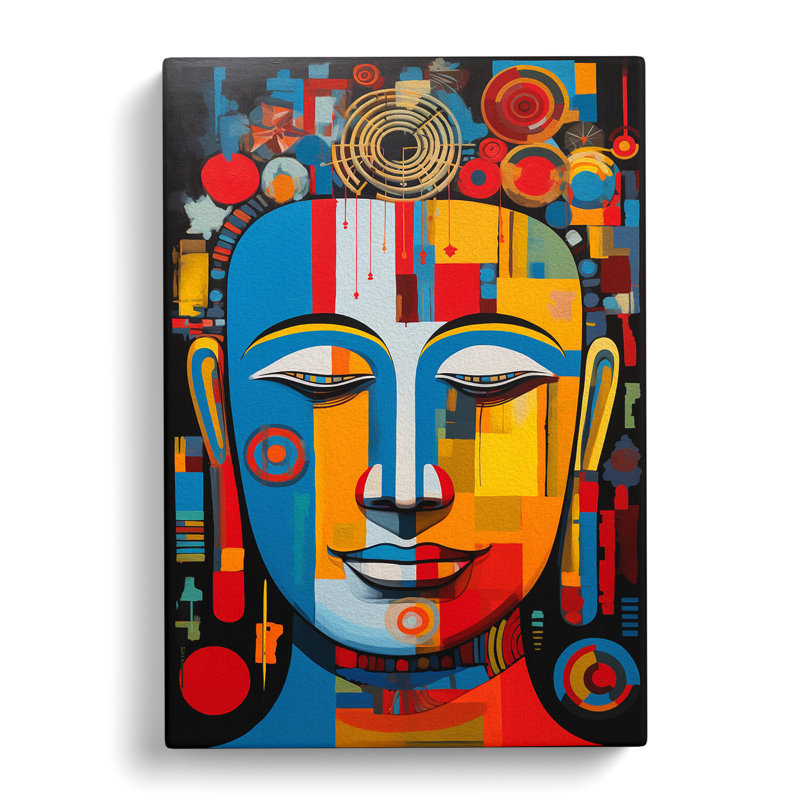 Buddha Constructivism No.2 - Wrapped Canvas, 50cm H x 35cm W x 3cm D