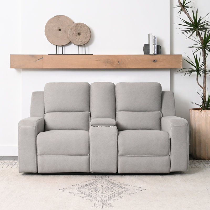 Arlynn Square Arm Reclining Loveseat, Gris clair