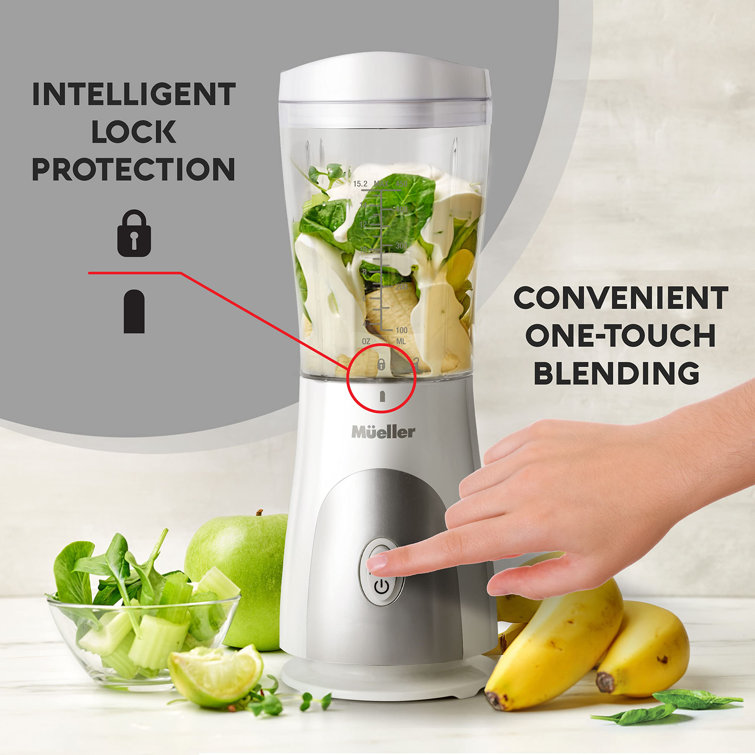 New Portable Juicer Personal Blender, 15.2 Oz Fruit Mixer Blender in Gray