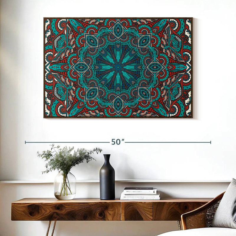 Mer marocaine II, Cadre flottant noyer, 40 po x 27 po