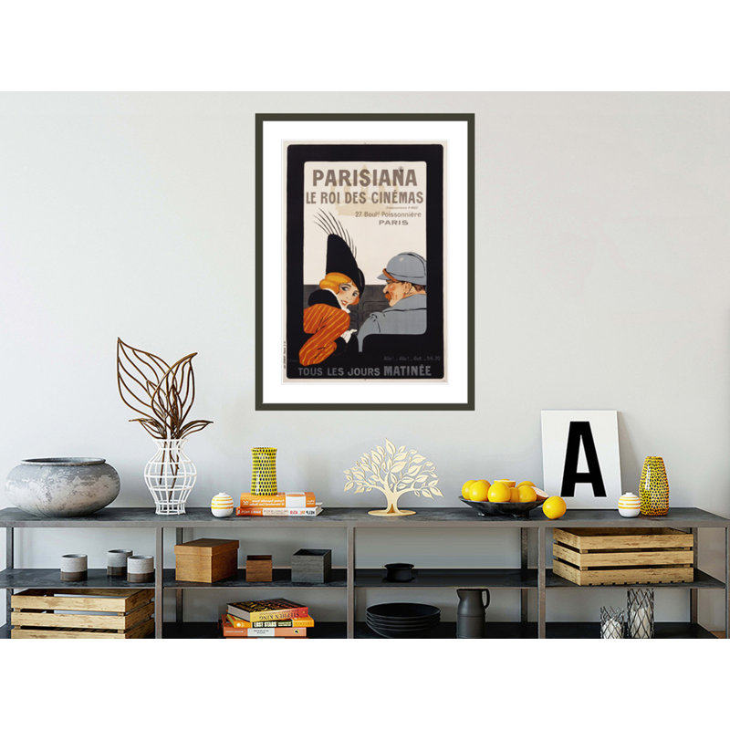 «Parisiana Le Roi des Cinemas» par R. Pichon, impression giclée encadrée, H 41,5 po x l 30,58 po