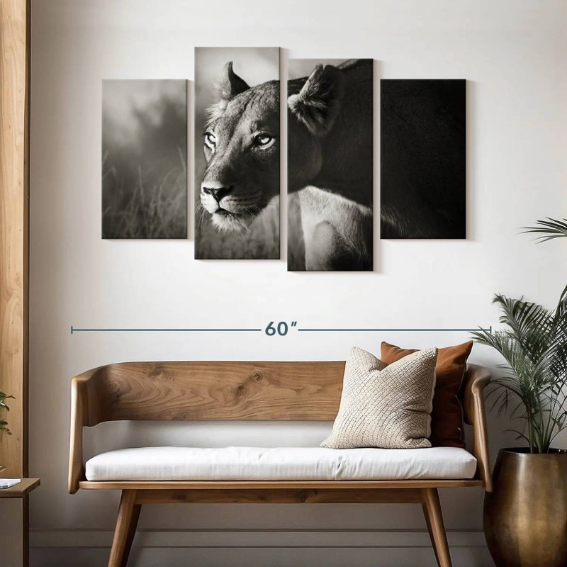 Brampt Stalking Lioness, 32" H x 52" W