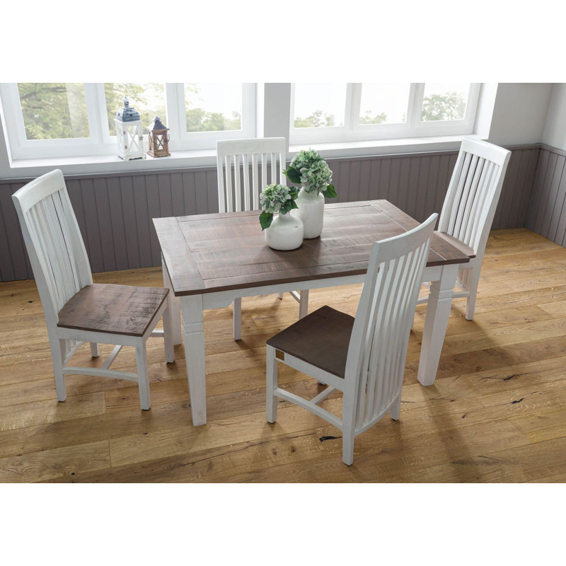 Toulouse Dining Table, Grey/White Lacquered