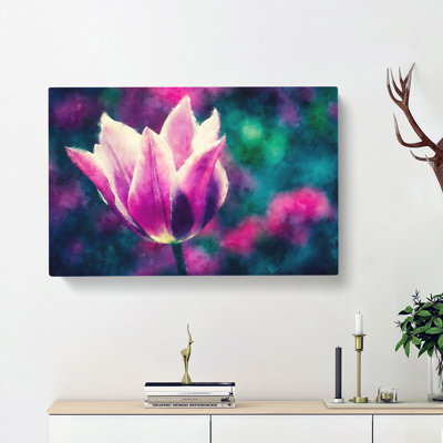 Purple Tulip Flower - Wrapped Canvas Print