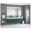 Miroir de meuble-lavabo à DEL 84 po x 40 po avec façade et rétroéclairage DEL, cadre blanc en aluminium