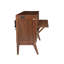 Lit escamotable double avec port USB et tablettes amovibles de chaque côté, lit escamotable en pin massif pour bureau personnel, chambre d'amis, noyer