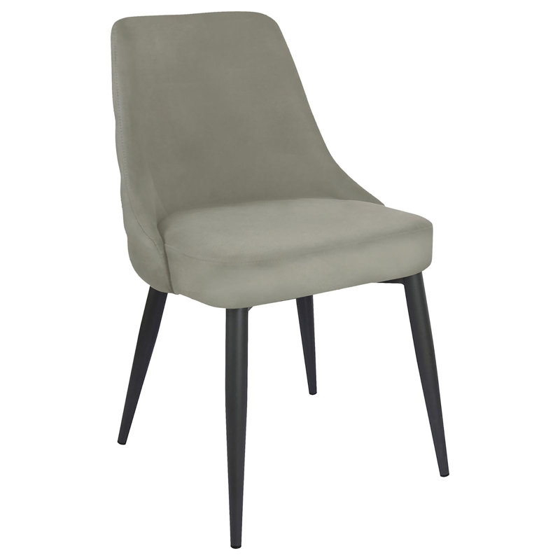 Chaise capitonnée gris clair