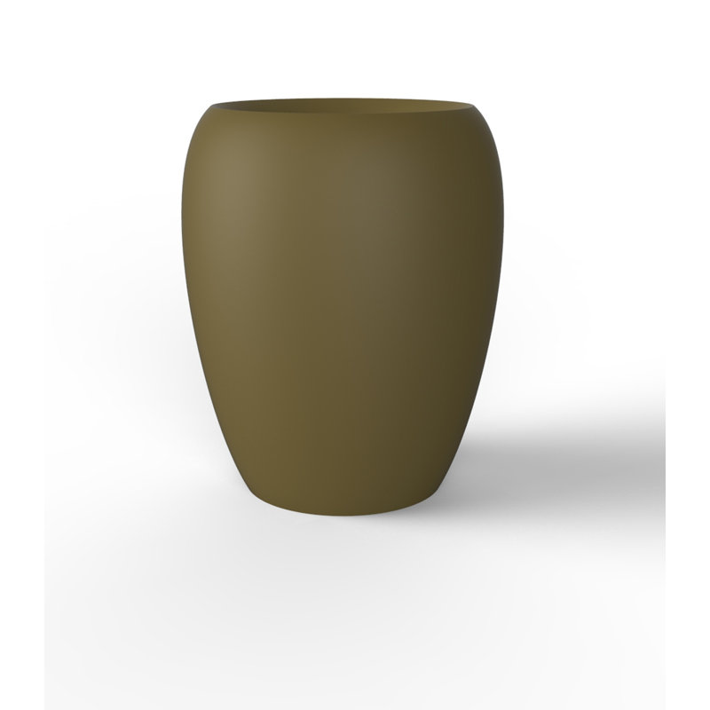 Blow Resin Pot Planter, Ecru, 47.25" H x 39.25" W x 39.25" D
