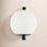 Brose Single Light Glass Dimmable Armed Sconce