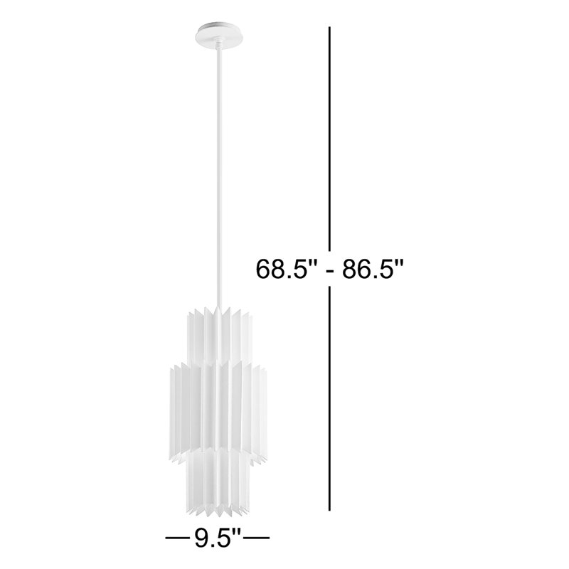 Moxy 1 Light Pendant, Gesso White