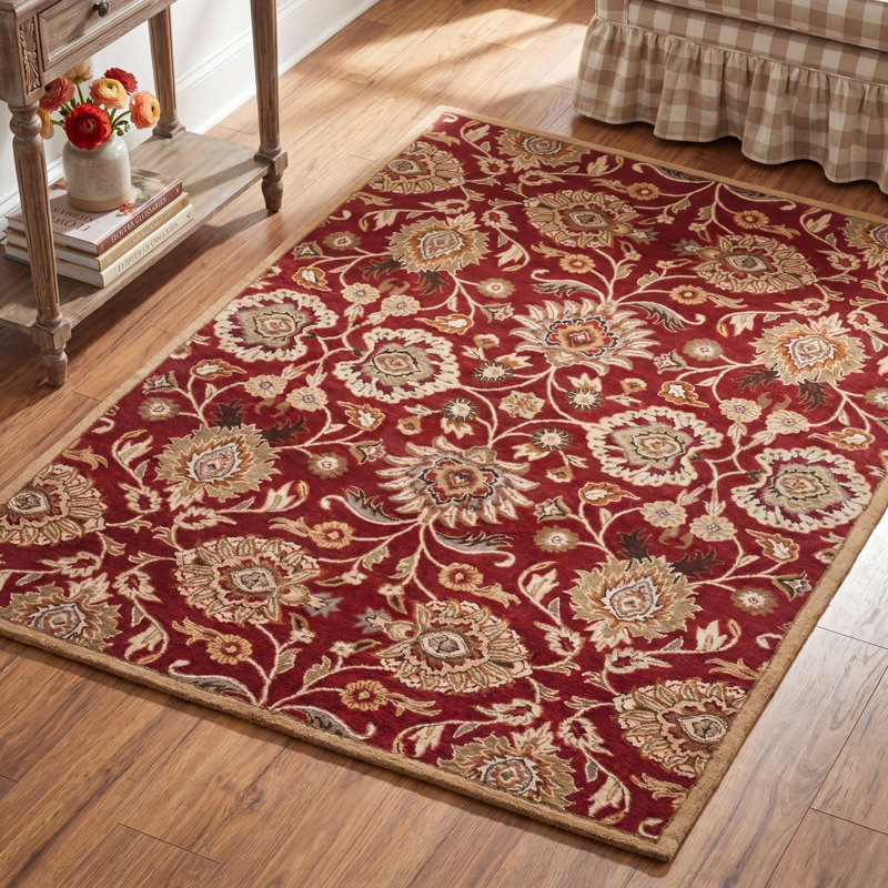 Arden Wool Floral Indoor Rug, Rectangle 9' x 12'