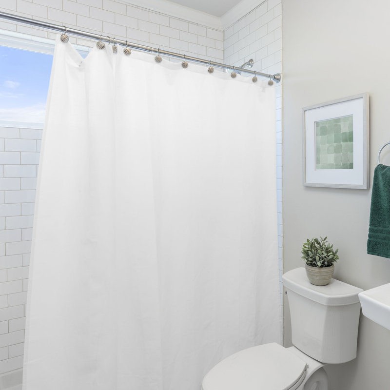 Ankney PEVA Single Shower Curtain Liner, White