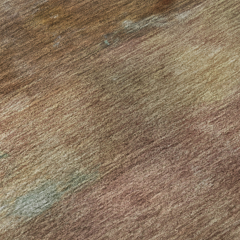 Premium Machine Washable Mayfield AMF2311 Stripes Rug, 1'8" x 2'6", Terracotta