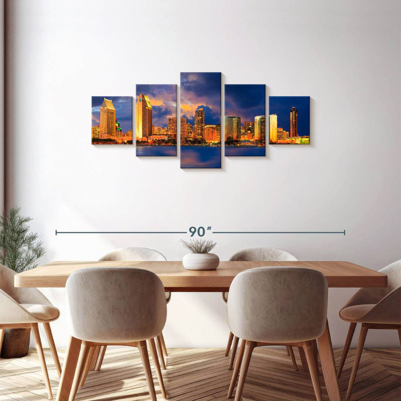 San Diego Skyline, 30" H x 68" W