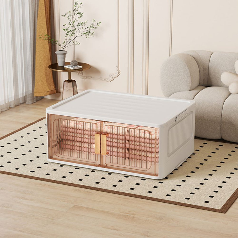 Bacs de rangement pliables avec couvercles, 126,5 pte