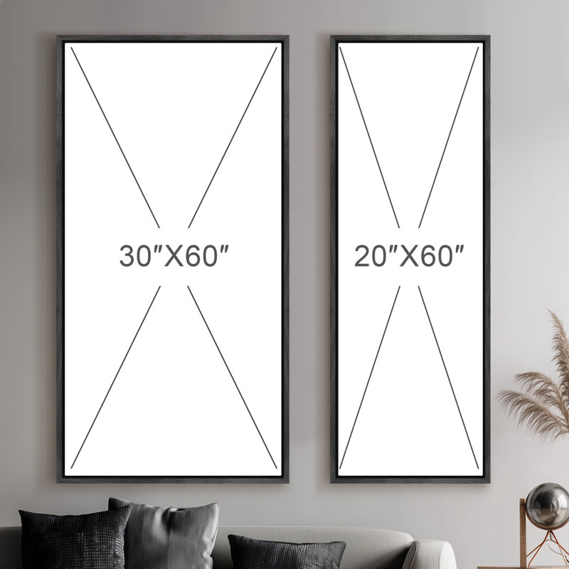 Art mural encadré sur toile - tons de terre industriels abstraits avec motif vertical délavé - 16 po x 16 po, 24 po x 24 po