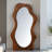 French-Style Minimalist Irregular Frame Floor-To-Ceiling Mirror-118511787