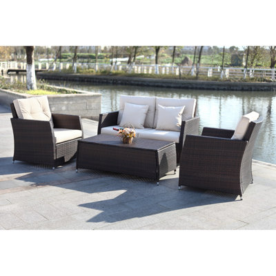 Gilson 4 - Person Patio Conversation Set with Cushions