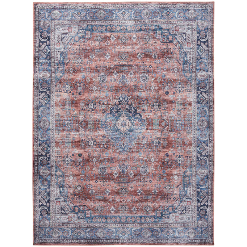 Tapis multicolore lavable à la machine Venetia, Rectangle 5 pi 3 po x 7 pi 3 po