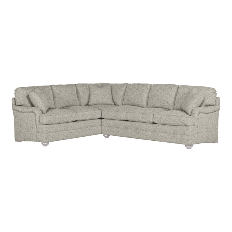 American Bungalow 2-Piece East Lake L- Sectional, Tuck Metal, Dove Gray